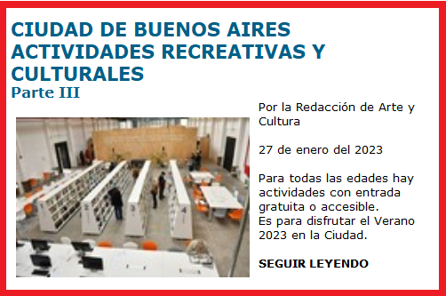 ACTIVIDADES CULTURALES III